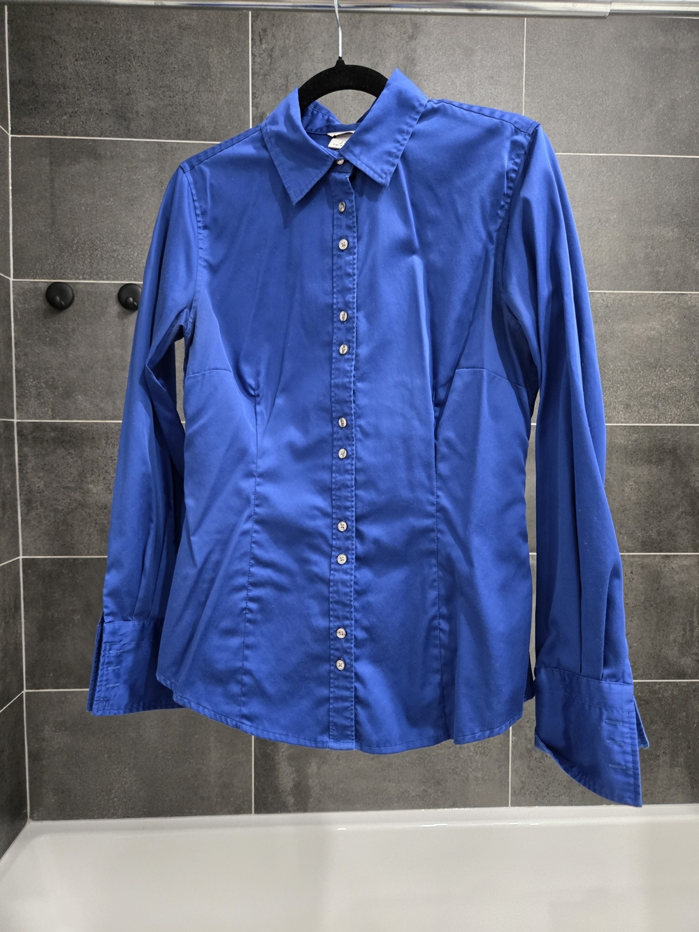 Cobalt Blue Button-Down Shirt